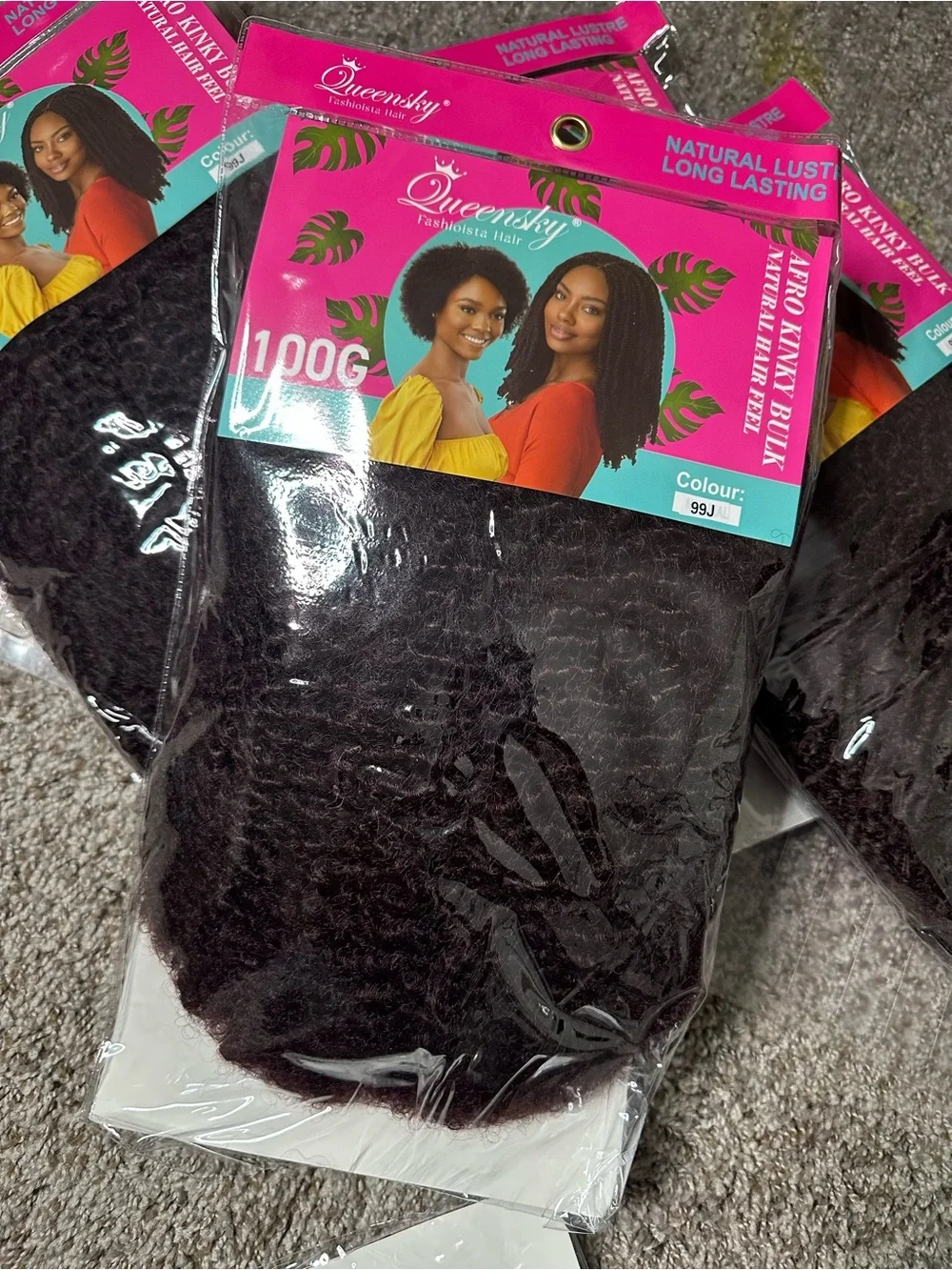 Human hair feels Afro Kinky Bulk Hair - 99j for mini twist, locs crotchet